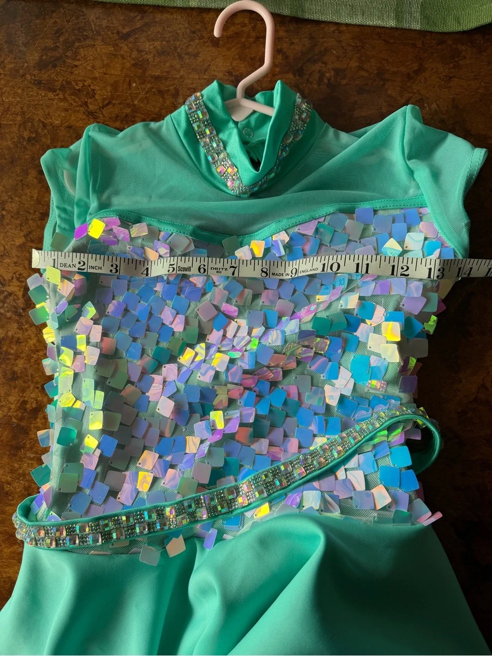 Weissman Turquoise Sequin Dance Dress for Kids